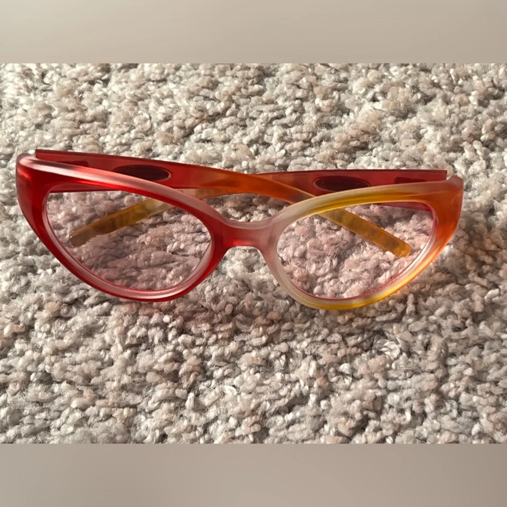 Red and Yellow Cat-Eye Sunglasses
